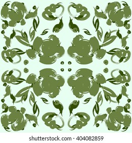 Seamless repeated floral pattern. Watercolor hand art background