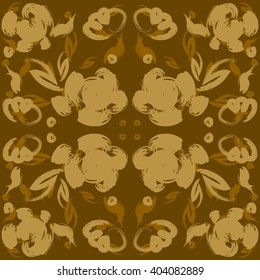 Seamless repeated floral pattern. Watercolor hand art background