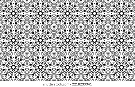 Seamless repeated pattern design. Women's long dress pattern design, vector vintage art illustration 