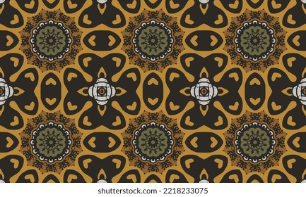Seamless repeated pattern design. Women's long dress pattern design, vector vintage art illustration 