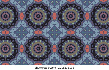 Seamless repeated pattern design. Women's long dress pattern design, vector vintage art illustration 
