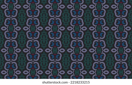 Seamless repeated pattern design. Women's long dress pattern design, vector vintage art illustration 