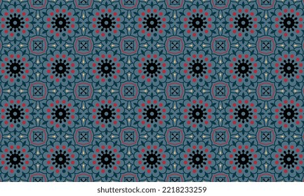 Diseño de patrones repetidos e impecables. Diseño de patrones de vestimenta larga de las mujeres, ilustración vintage vectorial 