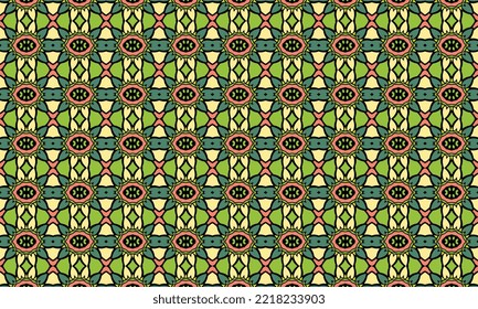 Nahtloses wiederholtes Musterdesign. Frauenlange Kleidermuster-Design, Vektorgrafik von Vintage 