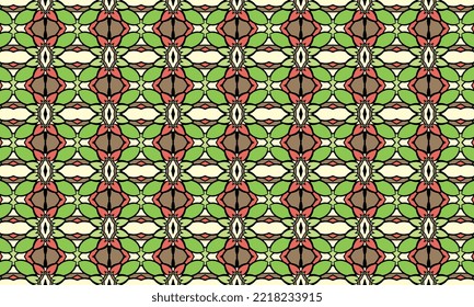 Seamless repeated pattern design. Women's long dress pattern design, vector vintage art illustration 