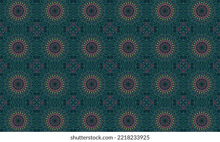 Seamless repeated pattern design. Women's long dress pattern design, vector vintage art illustration 