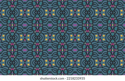 Seamless repeated pattern design. Women's long dress pattern design, vector vintage art illustration 