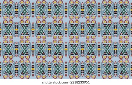 Nahtloses wiederholtes Musterdesign. Frauenlange Kleidermuster-Design, Vektorgrafik von Vintage 
