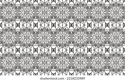 Seamless repeated pattern design. Women's long dress pattern design, vector vintage art illustration 