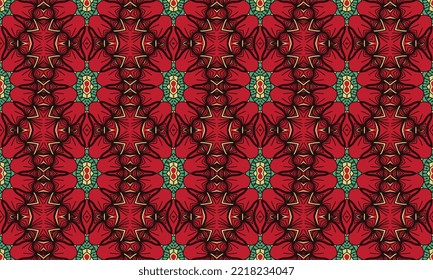 Seamless repeated pattern design. Women's long dress pattern design, vector vintage art illustration 
