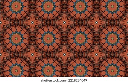 Seamless repeated pattern design. Women's long dress pattern design, vector vintage art illustration 