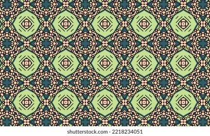 Seamless repeated pattern design. Women's long dress pattern design, vector vintage art illustration 