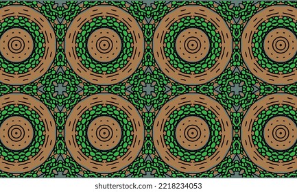 Seamless repeated pattern design. Women's long dress pattern design, vector vintage art illustration 