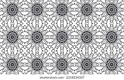 Seamless repeated pattern design. Women's long dress pattern design, vector vintage art illustration 