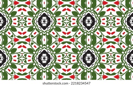 Seamless repeated pattern design. Women's long dress pattern design, vector vintage art illustration 