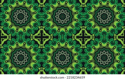 Seamless repeated pattern design. Women's long dress pattern design, vector vintage art illustration 