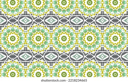 Seamless repeated pattern design. Women's long dress pattern design, vector vintage art illustration 