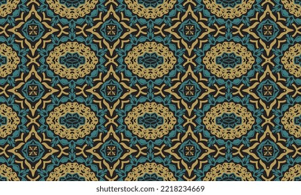 Seamless repeated pattern design. Women's long dress pattern design, vector vintage art illustration 