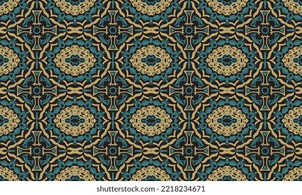 Diseño de patrones repetidos e impecables. Diseño de patrones de vestimenta larga de las mujeres, ilustración vintage vectorial 