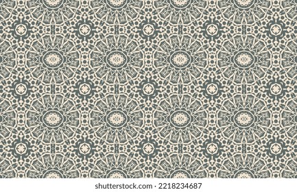 Seamless repeated pattern design. Women's long dress pattern design, vector vintage art illustration 