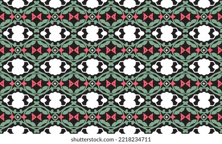 Seamless repeated pattern design. Women's long dress pattern design, vector vintage art illustration 