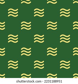 Patrón de ícono plano de aire repitido sin inconvenientes, color verde cazador y amarillo fundido. Fondo para el diseño del logotipo.