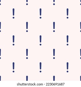 Seamless repeating alert outline flat icon pattern, linen and st. patrick's blue color. Design for wrapping paper or postcard.