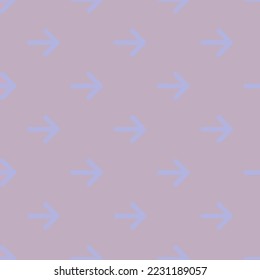 Seamless repeating arrow right flat icon pattern, lilac and light pastel purple color. Background for online meeting.