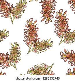 Seamless Repeating Australian Native Floral Pattern