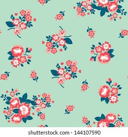 Seamless Repeating Background - Ditsy Roses