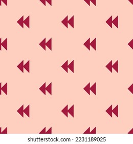 Seamless repeating backward flat icon pattern, peach puff and deep carmine color. Background for kitchen.