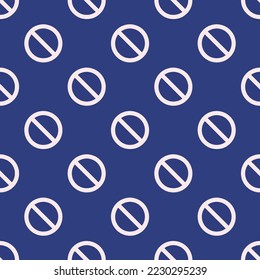 Seamless repeating ban sharp flat icon pattern, st. patrick's blue and linen color. Design for wrapping paper or postcard.