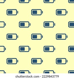 Patrón de icono plano de medio contorno de la batería de repetición, rubio y gris pizarra oscuro. Diseño para envolver papel o postal.