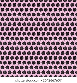 Seamless repeating black tree silhouette pattern on dusty background. Nature-inspired minimal botanical design for textiles, wallpapers, fabric prints, wrapping paper and digital backgrounds.