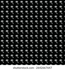 Seamless repeating black tree silhouette pattern on dusty background. Nature-inspired minimal botanical design for textiles, wallpapers, fabric prints, wrapping paper and digital backgrounds.
