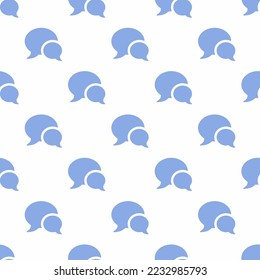 Seamless repeating bubbles flat icon pattern, white and ceil color. Design for quiz.