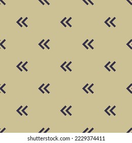 Patrón de icono plano doble izquierdo de chevron de repetición sin inconvenientes, color de bronceado y ónice. Diseño para envolver papel o postal.