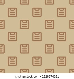 Patrón de icono plano del portapapeles repitiendo sin inconvenientes, color canoso y canto. Diseño para envolver papel o postal.