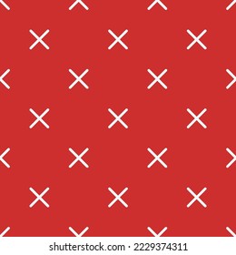 Seamless repeating close outline flat icon pattern, persian red and white smoke color. Design for wrapping paper or postcard.