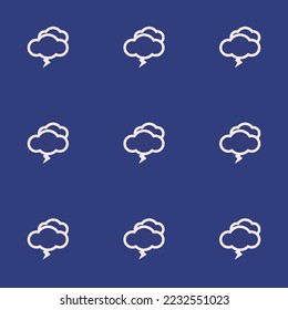 Seamless repeating cloud4 flat icon pattern, st. patrick's blue and linen color. Background for poster.