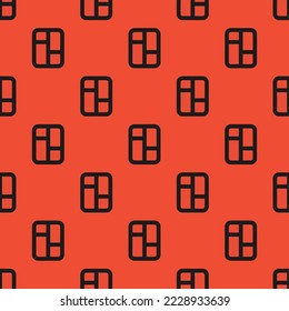Seamless repeating collage flat icon pattern, carmine pink and dark jungle green color. Design for wrapping paper or postcard.