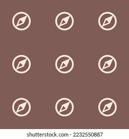 Seamless repeating compass2 flat icon pattern, pastel brown and moccasin color. Design for brochure cover. - Powered by Shutterstock - Get 15% off with code: PIKWIZARD15