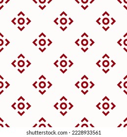 Seamless repeating controller flat icon pattern, white smoke and carmine color. Design for wrapping paper or postcard.