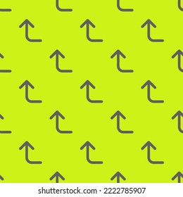 Seamless repeating corner left up flat icon pattern, pear and dim gray color. Design for wrapping paper or postcard.