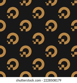 Seamless repeating digitalocean flat icon pattern, licorice and peru color. Design for wrapping paper or postcard.