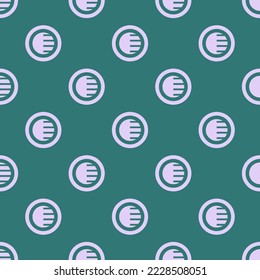 Seamless repeating edit shadows flat icon pattern, celadon green and pale lavender color. Design for wrapping paper or postcard.