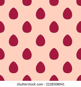 Seamless repeating egg sharp flat icon pattern, peach puff and deep carmine color. Design for wrapping paper or postcard.