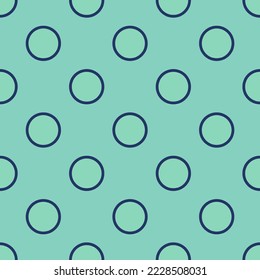 Seamless repeating ellipse outline flat icon pattern, pearl aqua and st. patrick's blue color. Design for wrapping paper or postcard.