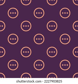 Seamless repeating ellipsis horizontal circle flat icon pattern, purple taupe and light salmon color. Design for wrapping paper or postcard.