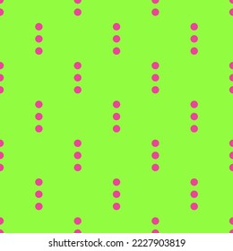 Elipsis repetitiva sin inconvenientes, patrón vertical de icono plano, color verde-amarillo y rosa bonbon. Diseño para envolver papel o postal.